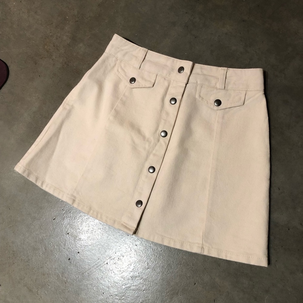 NWOT White Denim BDG Mini Skirt Sz S #DB4